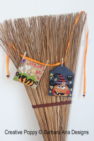 weave the ornaments into a broom or other Halloween decor.